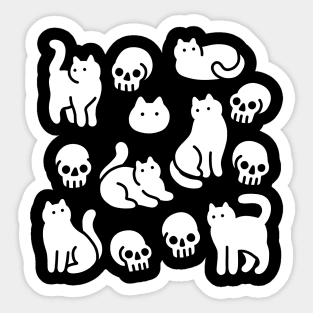 Cats and Skulls Sticker